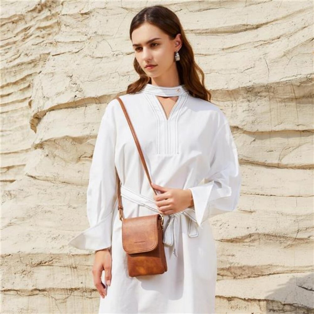 Vegan Leather Small Crossbody Bags for Women Designer Cell Phone Bag - Picture 2 of 7
